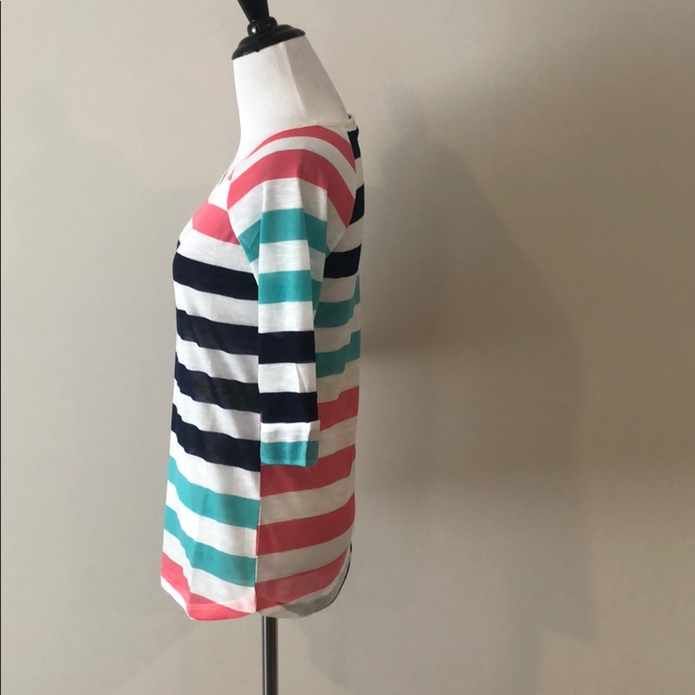 Scoop Neck Striped Tee - Picture 6 of 7